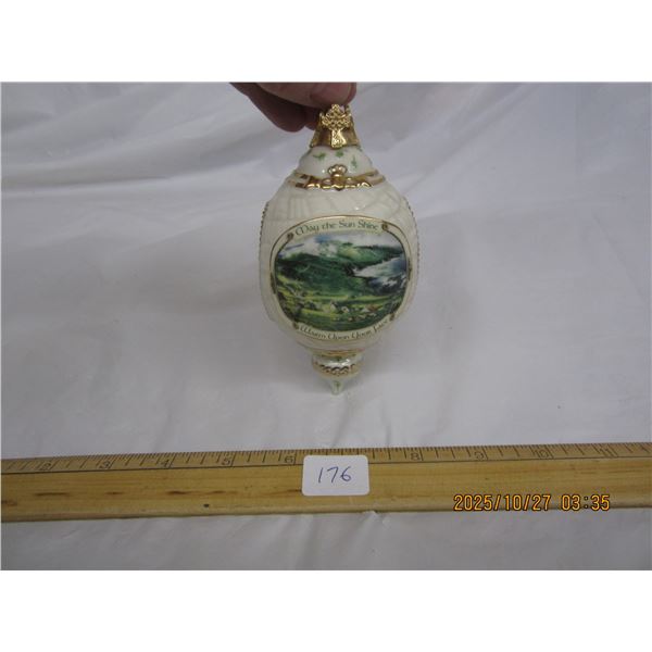 Belleek Irish Christmas Bulb