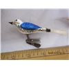 Image 2 : 2 Antique Glass Birds Clip On Christmas Decorations with Tails