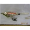 Image 2 : 2 Antique Glass Birds Clip On Christmas Decorations One has a Loose Wing Tails are Theremas Bulbs an