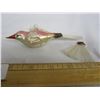 Image 5 : 2 Antique Glass Birds Clip On Christmas Decorations One has a Loose Wing Tails are Theremas Bulbs an