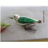 Image 4 : 2 Antique Glass Birds Clip On Christmas Decorations No Tails One Clip Missing