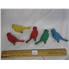 Image 1 : Lot of 5 Antique Christmas Birds Light Bulbs