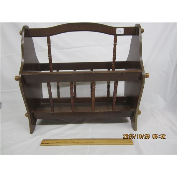 Vintage Wooden Magazine Rack