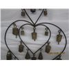 Image 3 : Vintage Wind Chime Heart Shaped 2 Feet Long