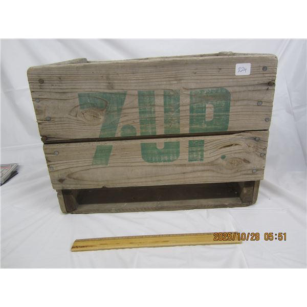 Vintage Wooden 7- UP Crate