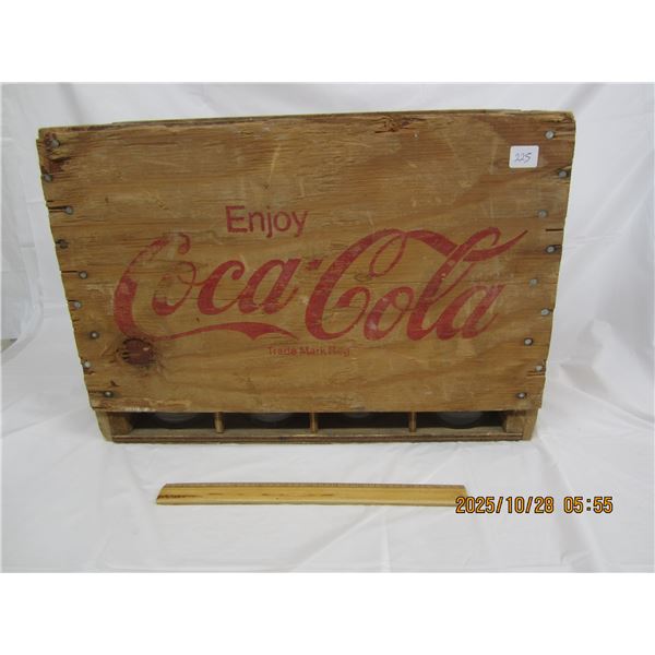 Vintage Wooden Coca Cola Crate Full of Bottles