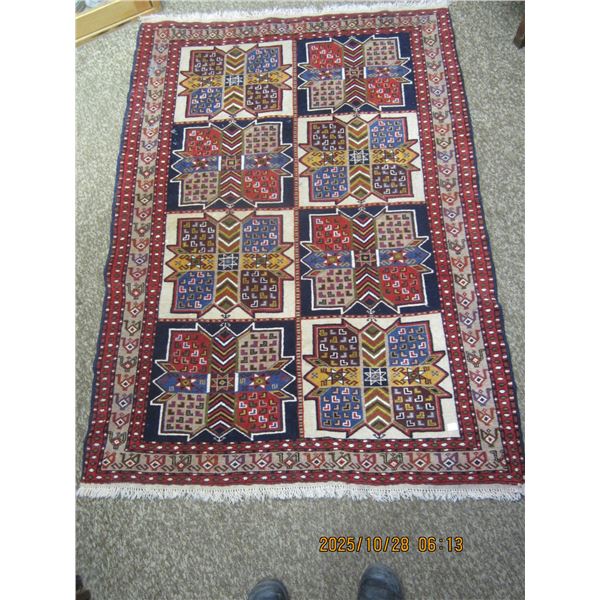 Antique Hand Made Carpet 68 inches by 48 inches