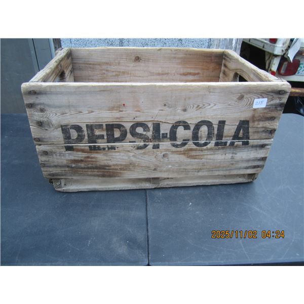 Vintage Wooden Pepsi Crate Yorkton