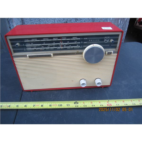 Vintage Red Transistor Radio