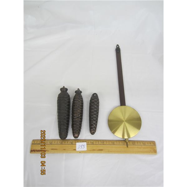 Clock Weights and a Clock Pendulum