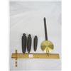 Image 1 : Clock Weights and a Clock Pendulum