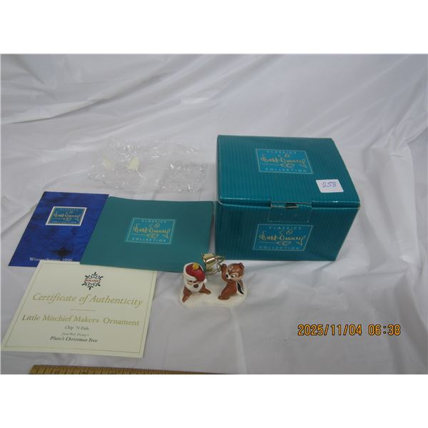 Walt Disney Chippendale Little Mischief Makers Christmas Decorations Rare Collectible with Certifica