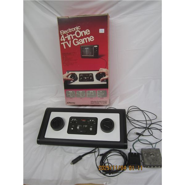 Vintage JC Penny Electronic 4in1 TV Game with Original Box