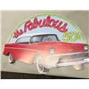 The Fabulous 50’s SIGN Cardboard 1956 Chevy Bel Air 1980’s Advertisement