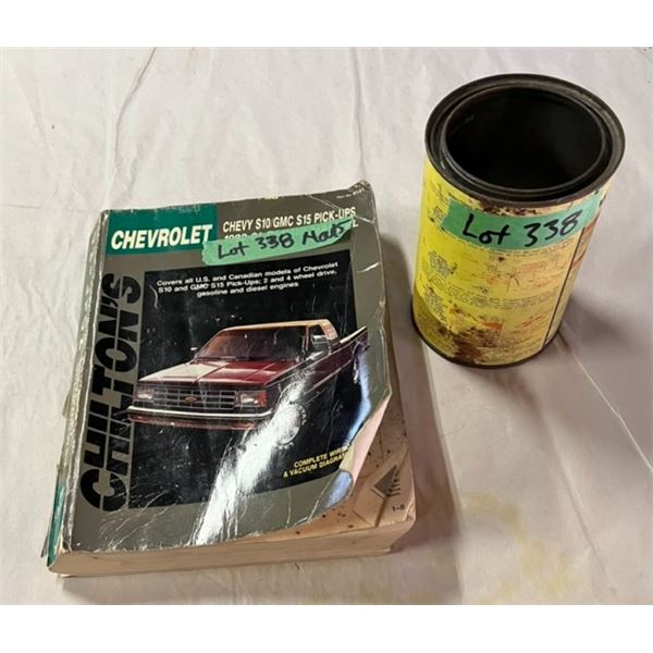 Chilton’s Chevy S10/GMC S15 Pick-ups Book & Whitmoyer Warfarin Rat & Mouse Bait Meal Tin