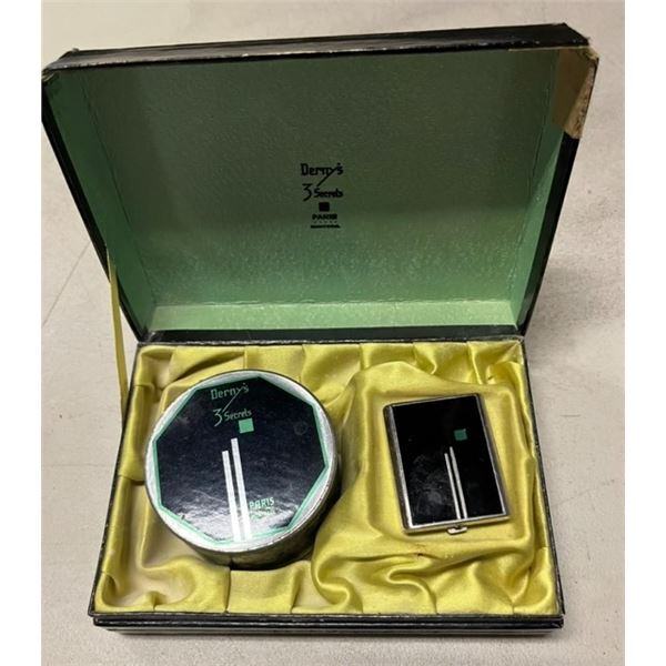 Vintage Denys Face Powder Box Compact Set