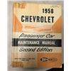 1958 Chevrolet Passenger Car Maintenance Manual Second Edition