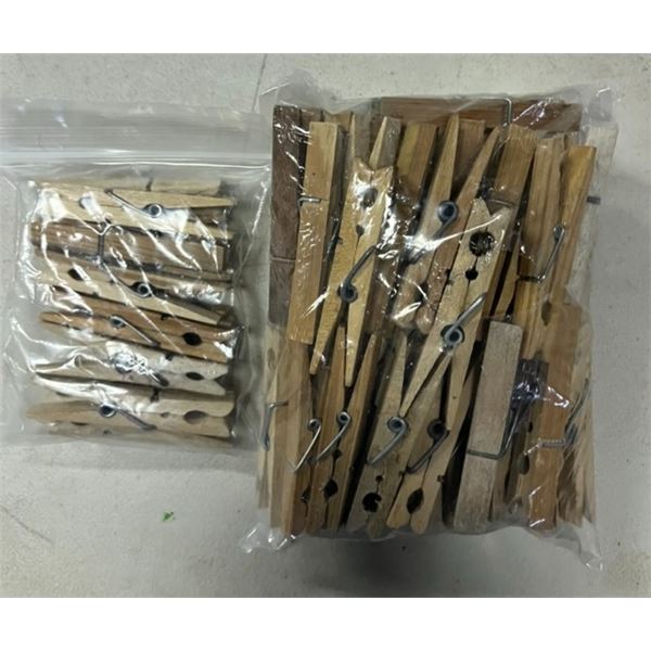 Old Fashioned Wooden Cloths Pins