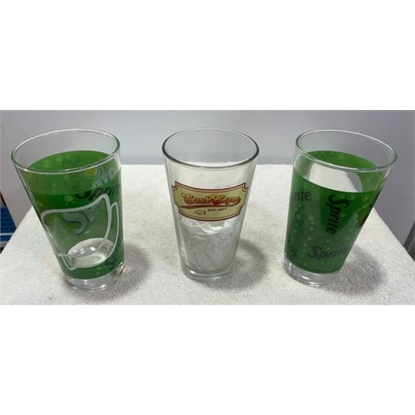 Vintage Sprite and Sask Expo Glasses 3pcs
