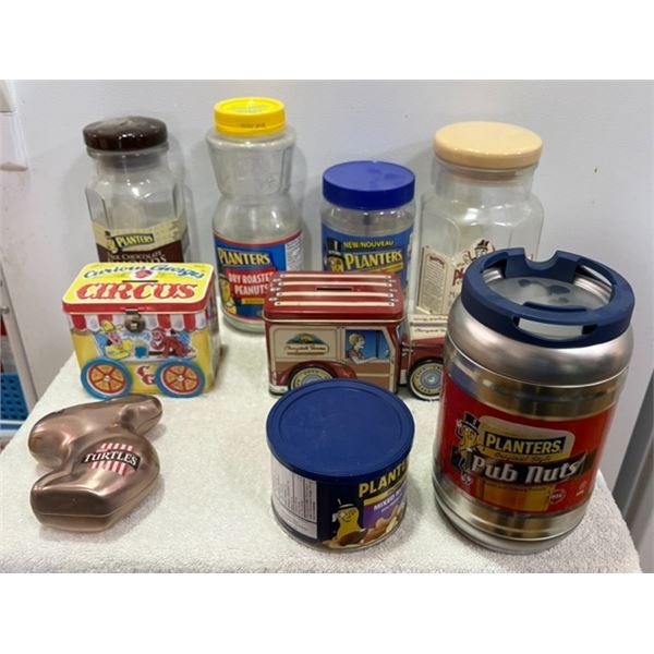Planters Peanuts Jar & Container Collection & Curious George Tins