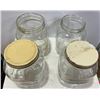 Image 2 : 4 Large Vintage Jars - Flour, Coffee, Sugar, and more Storage