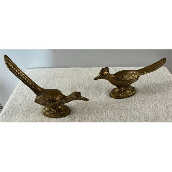 Vintage Brass/Metal Pheasant Bird Figurines