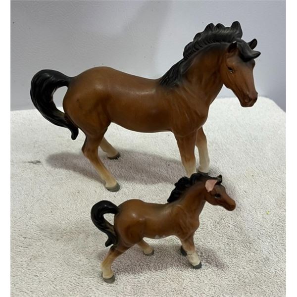 2 Ceramic Horse Figurines