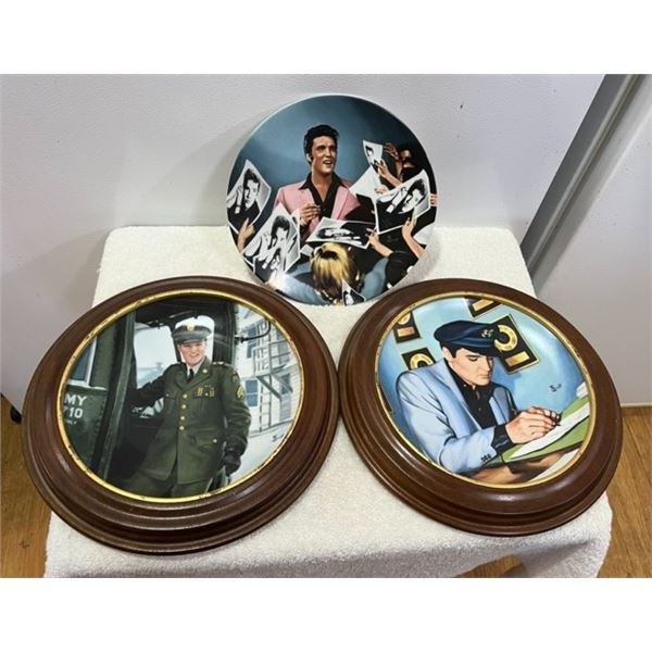 1989, 1990, 1991 Elvis Presley "Looking At the Legend" Delphi Collector Plates # 4, 9, 15 - Nice Con