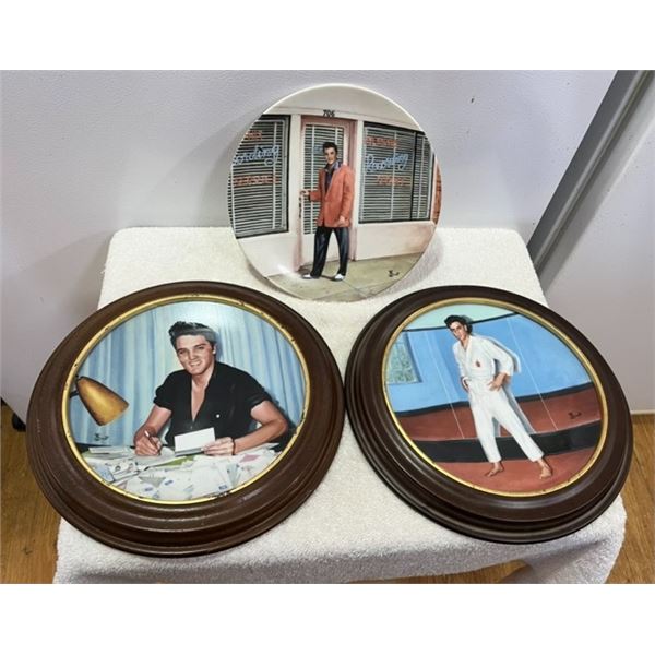 1991 Elvis Presley "Looking At the Legend" Delphi Collector Plates # 11, 12, 14 - Nice Condition
