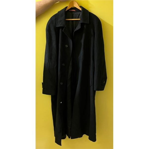 Long Wool Men’s Overcoat Made In Italy ‘Mario Valente’ - Size XL