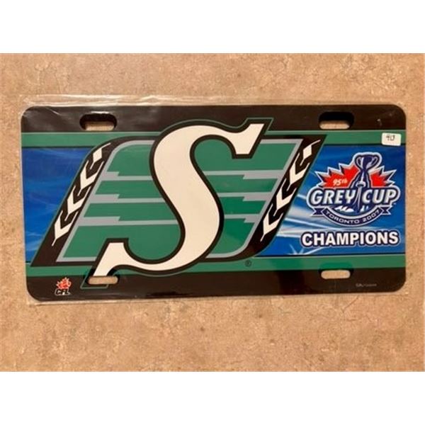 Saskatchewan Roughriders - Licence Plate