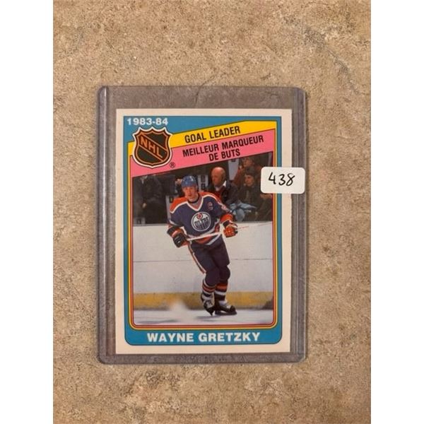 Wayne Gretzky - 1983-84 Goal Leader - Hockey Card