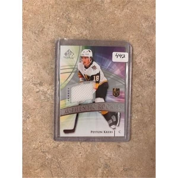 Peyton Krebs - Rookie Jersey Card