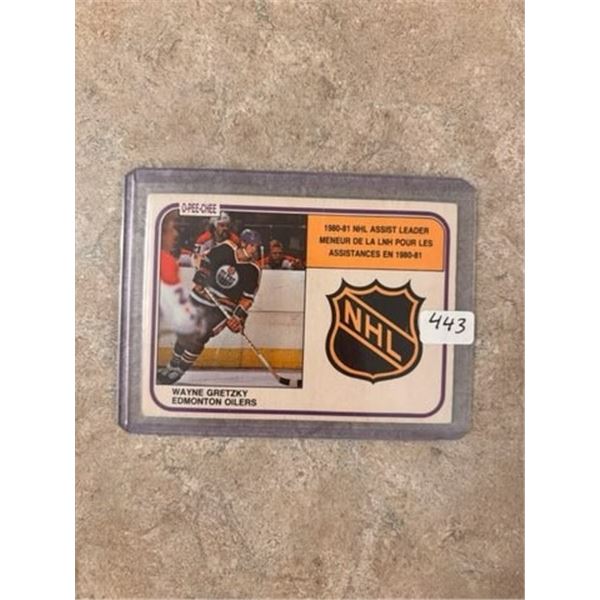 Wayne Gretzky - 1980-81 NHL Assist Leader - Hockey Card