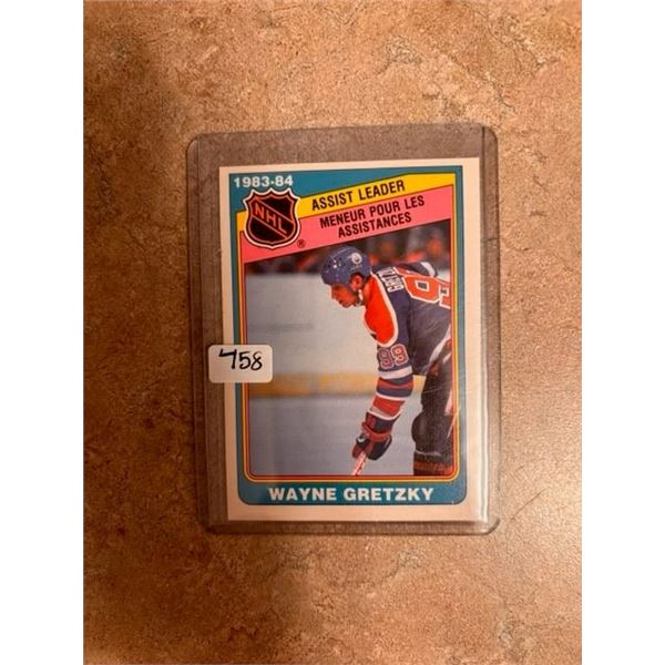 Wayne Gretzky - 1983-84 NHL Assist Leader - Hockey Card