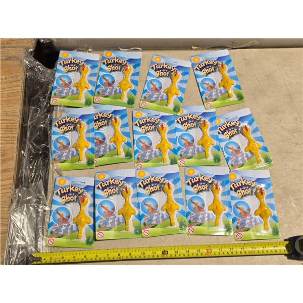 Lot of turkey shot flying turkeys