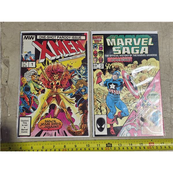 X men parody no.1 comic and marvel saga comic