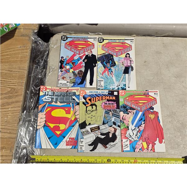1986 man of steel 1,2,4,5 and revealed comics