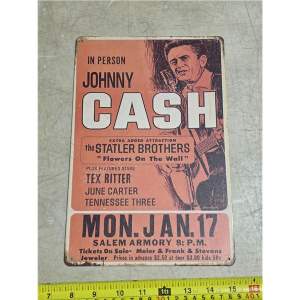 Johnny cash sign- 8x11"