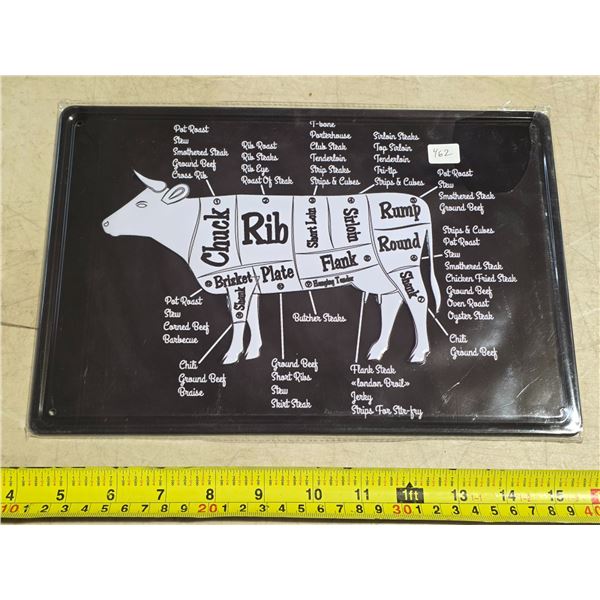 Beef cuts  sign- 8x11"