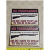Image 1 : 2 no trespassing sign- 8x11"