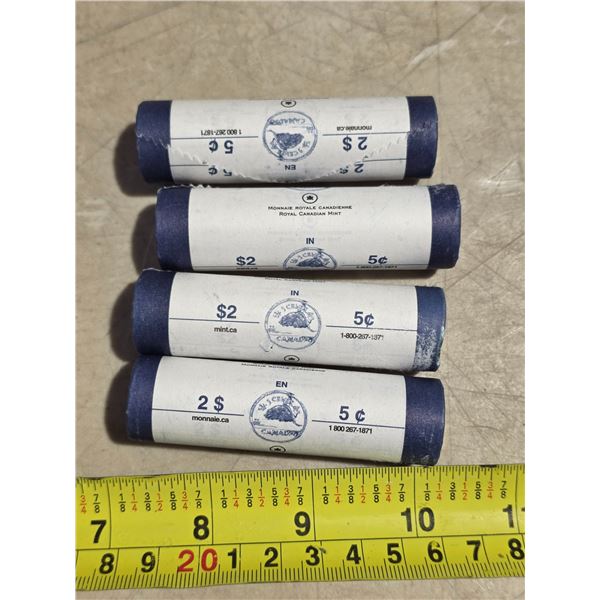 4 rolls of canadian nickels- 2006