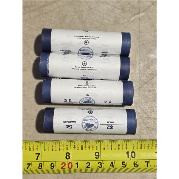 4 rolls of canadian nickels- 2007