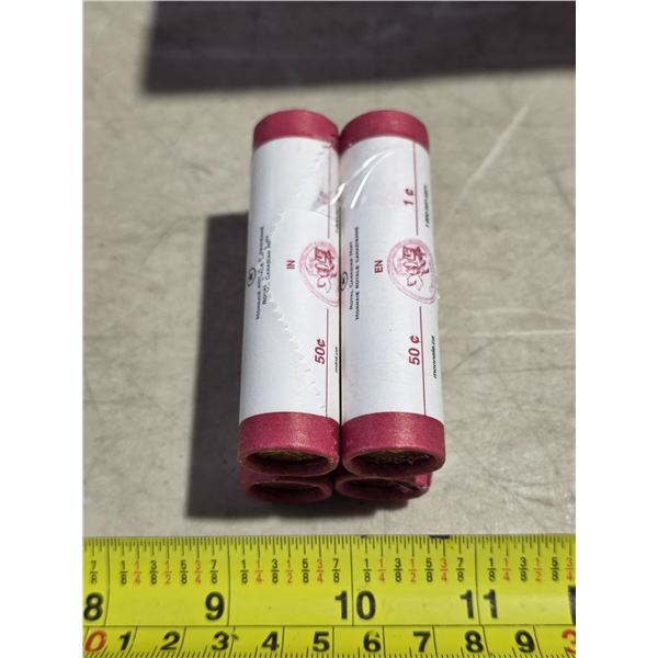 4 rolls of pennies- 2007 magnetic