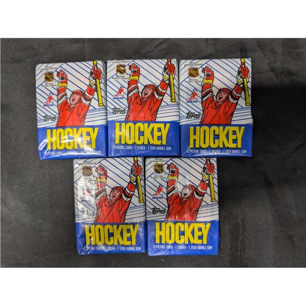 (5) Unopened Packs of 89 Topps Hockey Cards
