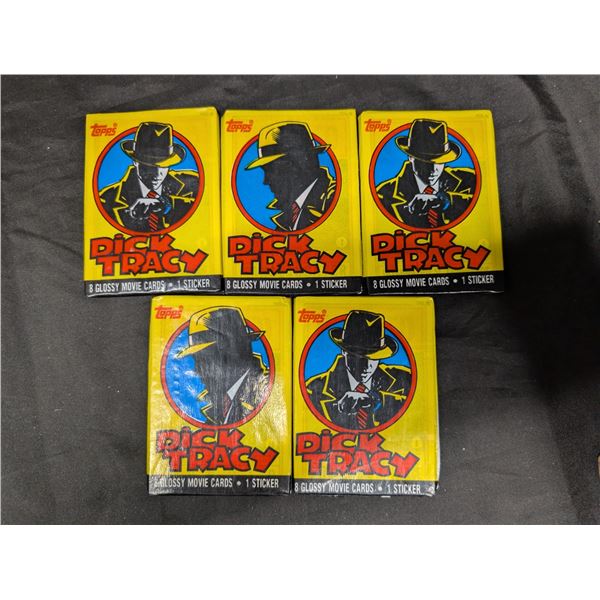(5) Unopened Packs of Dick Tracy Cards Topps Cards
