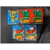 Image 1 : (5) Unopened Packs of 1988 Dinosaurs Attack! (1) TMNT Series II Cards