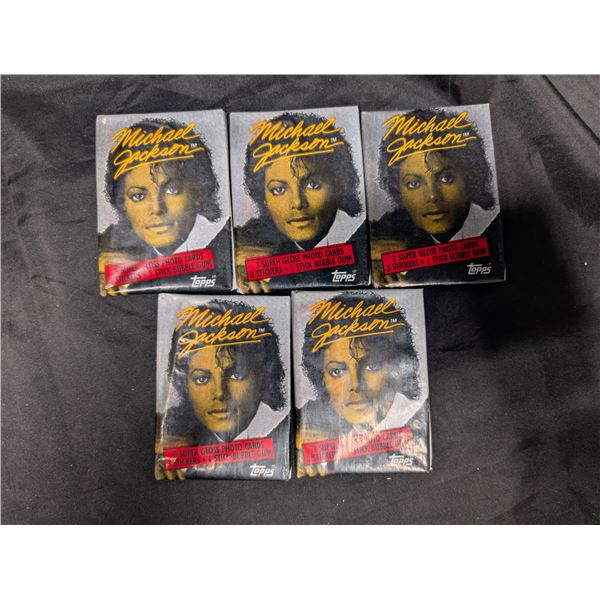 (5) Unopened Packs of Topps 1984 Michael Jackson Cards