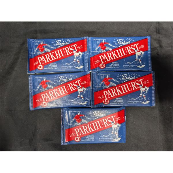 (5) Unopened Packs of 1956-1957 Parkhurts Parkies NHL Cards