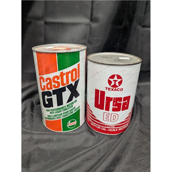 Gastrol GTX + Ursa ED oil Cans (Empty)